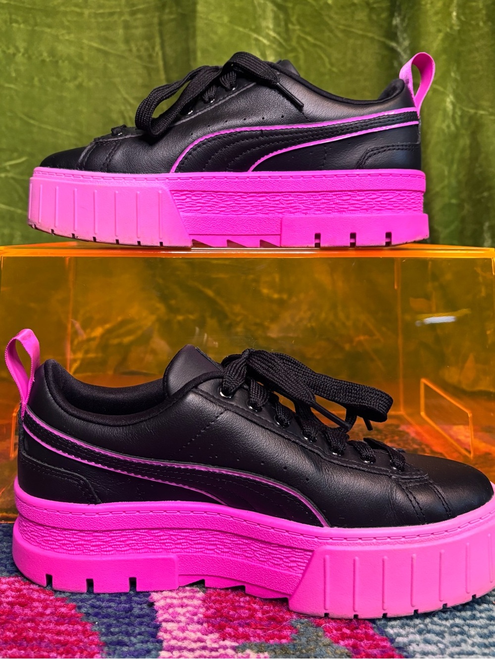 PUMA Mayze BCA Ombre Pink Puma Platform Sneakers - Size 6